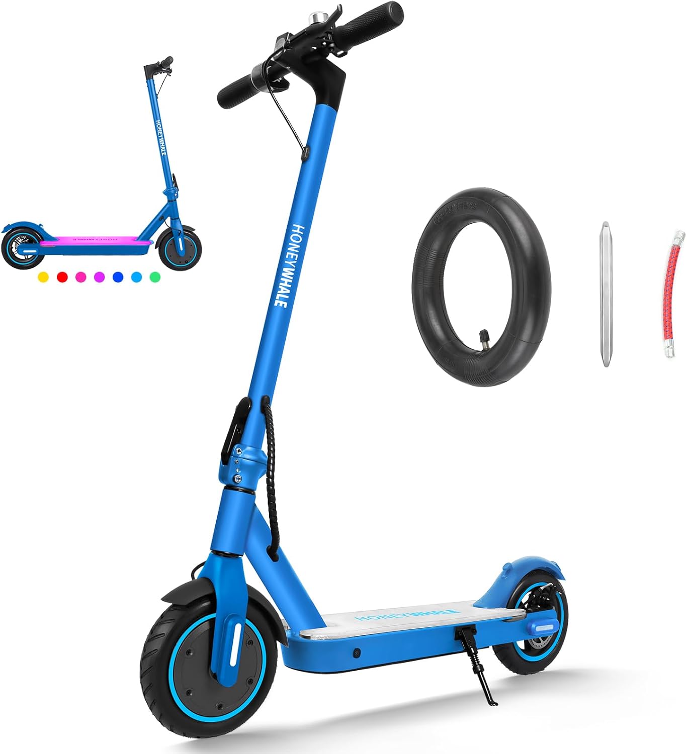 imagen de Scooter honey whale s2 350-500w vel max 25km/h soporte 120kg aluminio azul