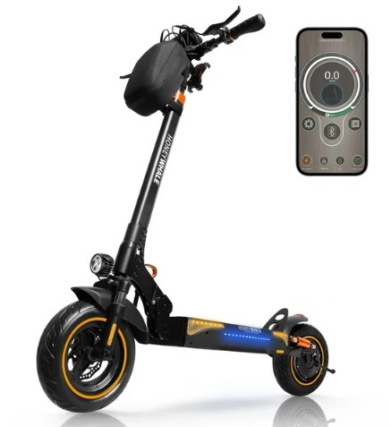 imagen de Scooter honey whale t4a 600-750w vel max 45km/h soporte 120kg aluminio negro/naranja